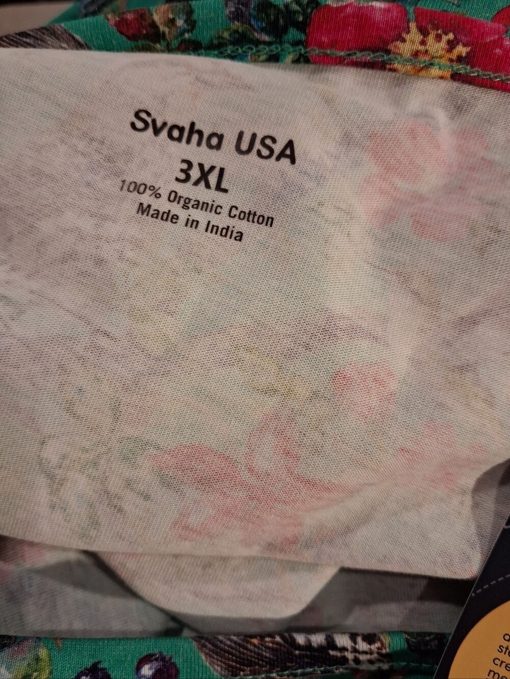New Svaha Size 3x Vibrant Bird Print Organic Cotton Dress POCKETS - Picture 5 of 7